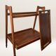 Scandinavian teak rolling dessert trolley