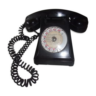 Telephone in black bakelite ericsson