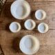 Set of vintage Fire King ramekins and bowls.