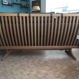 Soda Galvano 3 seater sofa in leather and ash