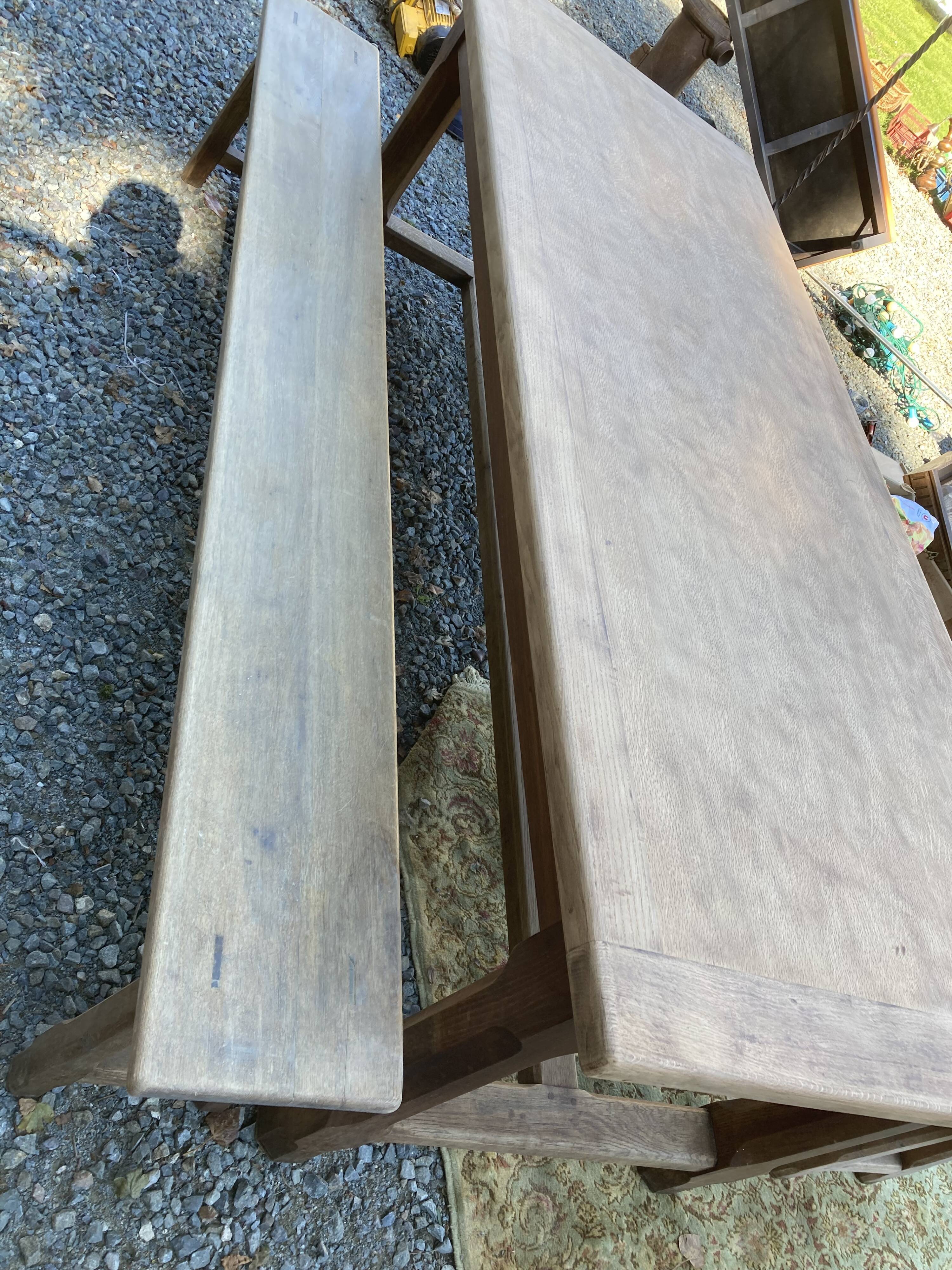 Farm table with benches