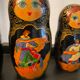 Series of 10 old Russian Matryoshka dolls