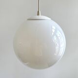 Vintage milk glass globe hanging lamp