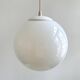 Vintage milk glass globe hanging lamp