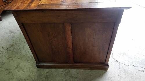 BUREAU A 9 TIROIRS EN NOYER 1900