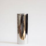 Chrome-plated metal bud vase, 1980s