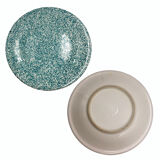 Lot of speckled turquoise plates