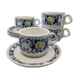 set 4 coffee cups with saucers Villeroy and Boch Clacquesin