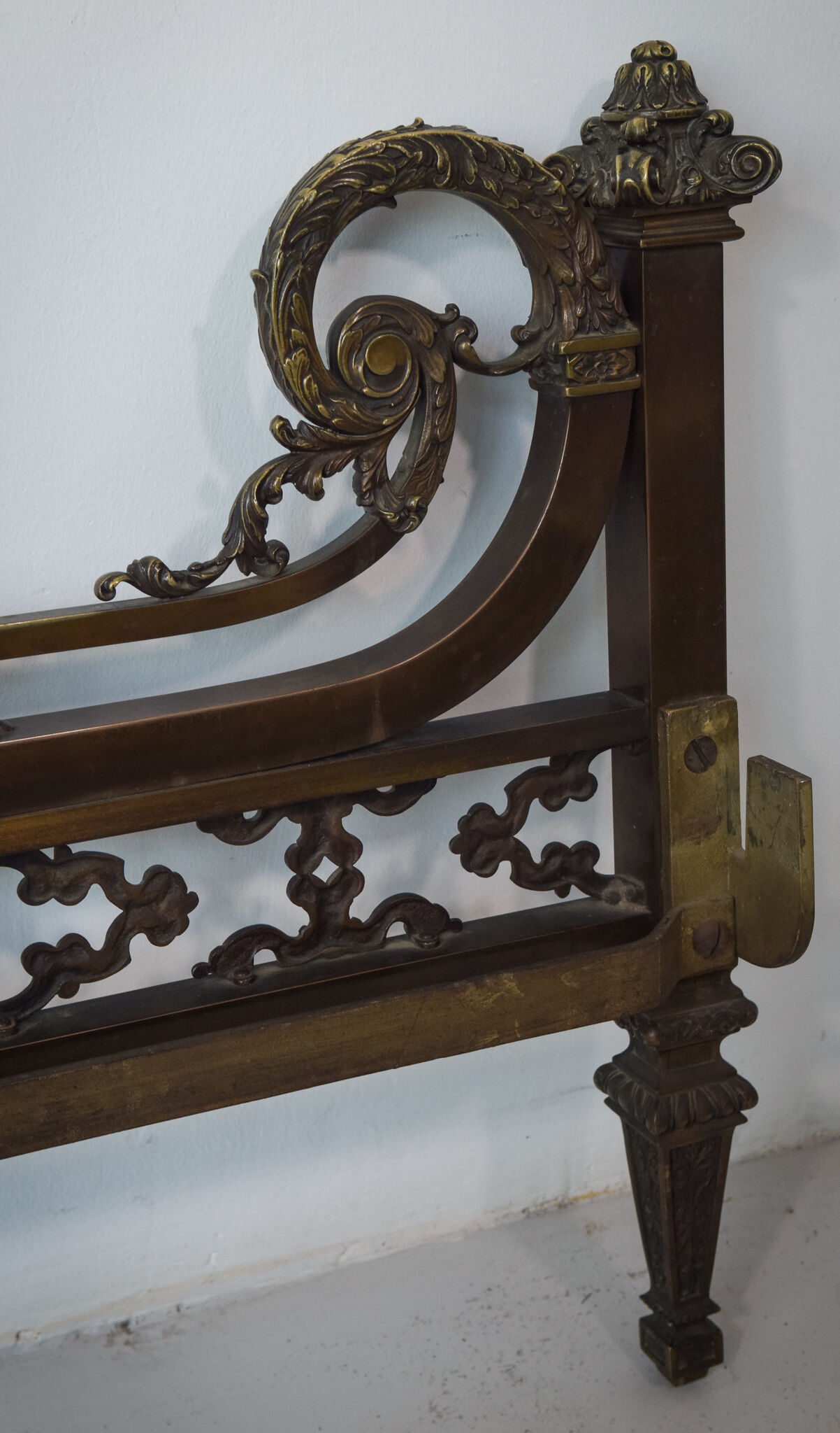 Exceptional decorative brass bed frame
