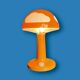 Vintage Skojig Ikea Mushroom Lamp – Cloud Orange – 90s
