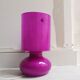 Scandinavian Modernist Lykta fuchsia pink handmade glass table lamp by IKEA, 1990s