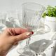 7 Vintage red wine glasses in fluted glass Made in France