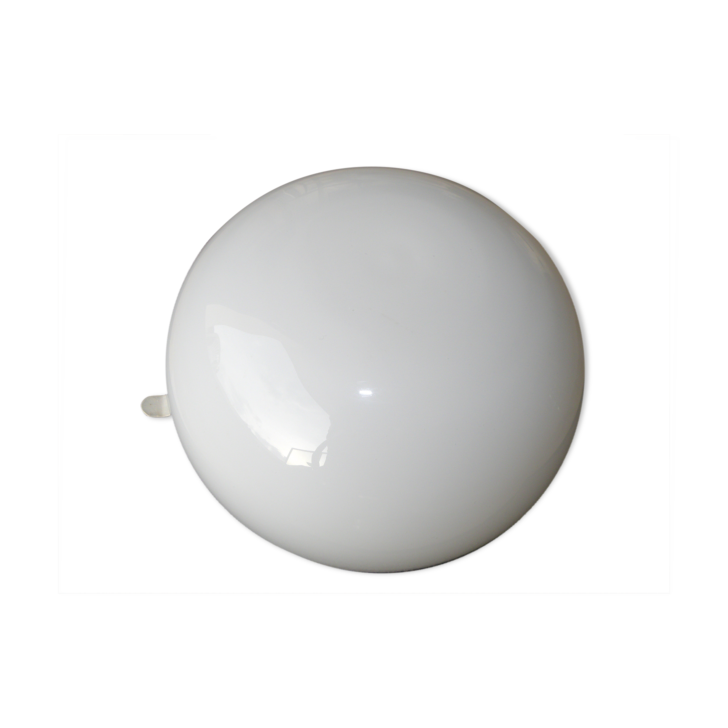 Glass globe ceiling lamp, white, vintage