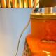 70s Fat Lava lamp with Pop Art shade