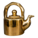 Golden ceramic teapot, model "Charlotte" by Kühn Keramik.