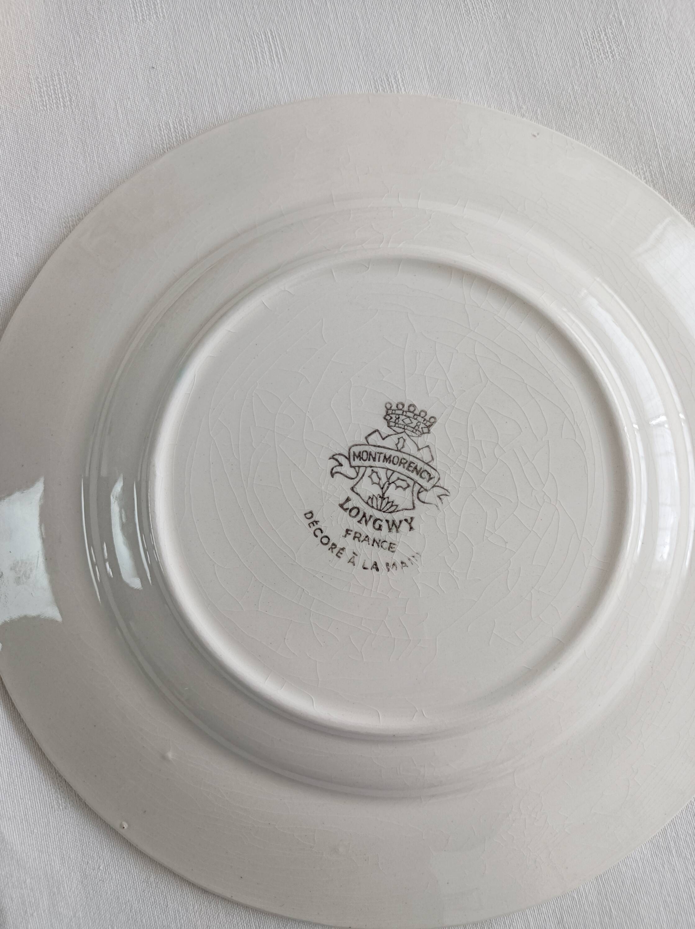 Set of 2 Longwy Montmorency flat plates