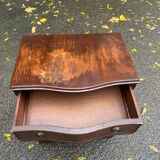 English chest of drawers in dark wood with 4 drawers, 70cm