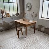 1950s walnut bistro farmhouse table
