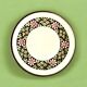 Antique ceramic trivet - floral decoration