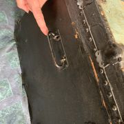Ancien coffre de marine anglais peint