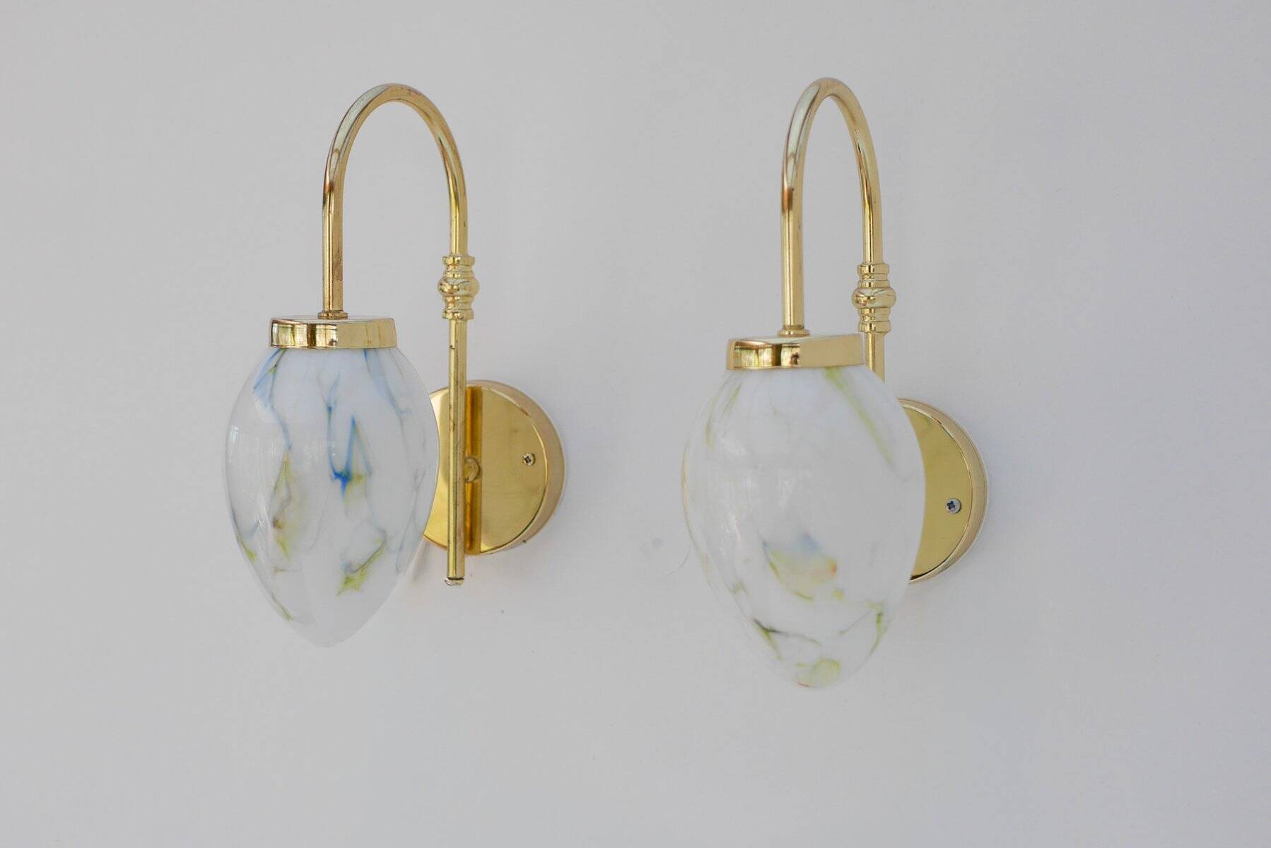 Vintage Scandinavian wall lights, 1980s, set of 2