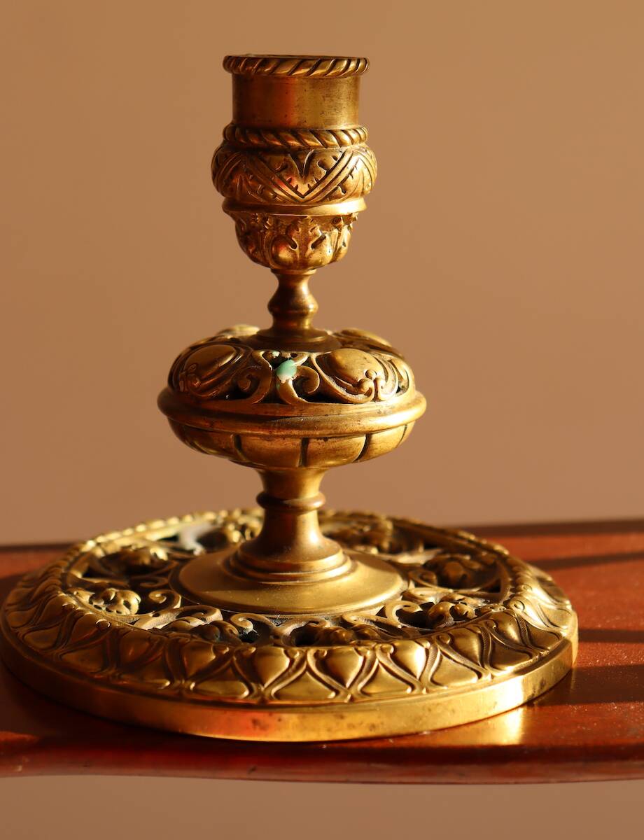 19th century bronze table ends
