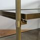 Table d' appoint en verre &laiton vintage