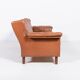 Canapé Wing en cuir cognac moderne danois des années 1970