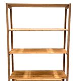 Art deco shelf display case in solid fir 20th century