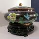 Potiche cloisonné sur socle