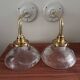 Paire d’appliques murales tulipes holophane