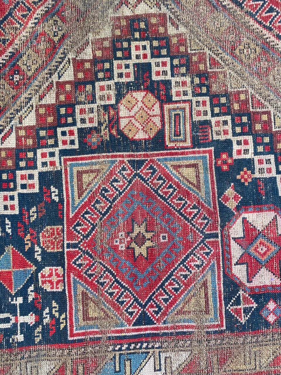 Antique carpet chirwan daghistan handmade 177x350 cm