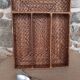 Woven rattan covered storage