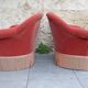 Paire de fauteuils crapaud velours