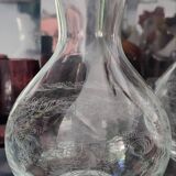 Vintage silkscreened glass carafes