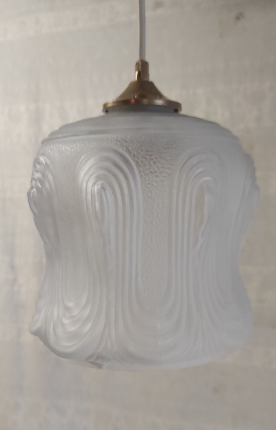 Art Deco portable lamp in glass paste - mid 20th century