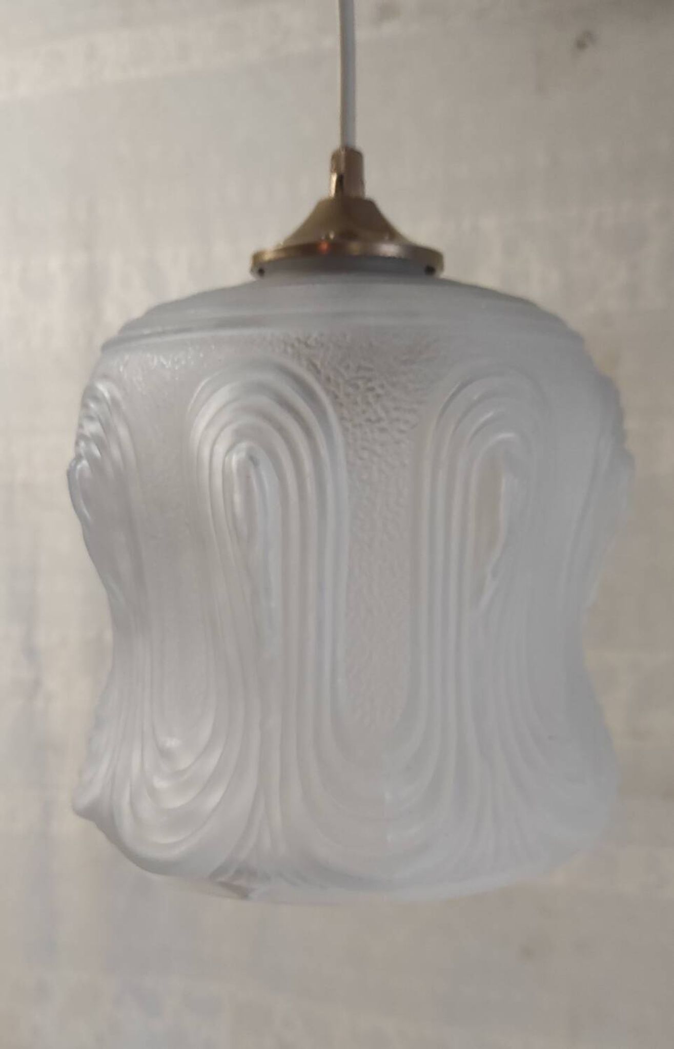 Art Deco portable lamp in glass paste - mid 20th century