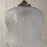 Art Deco portable lamp in glass paste - mid 20th century