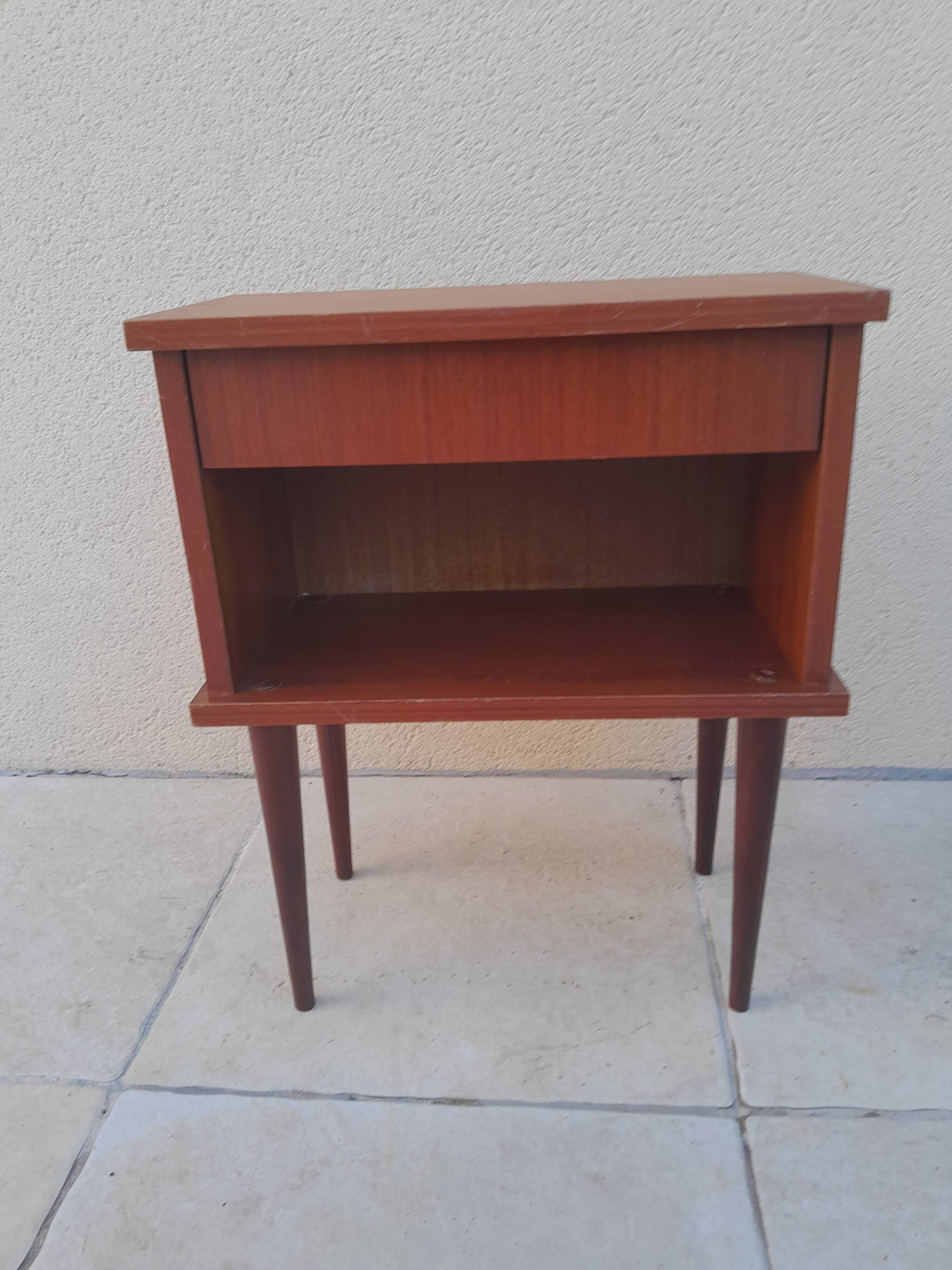 old vintage bedside table