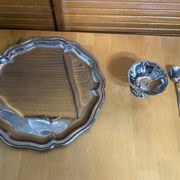 Ice Cream Service GUY DEGRENNE Tray + 6 Bowls + 6 Vintage Spoons