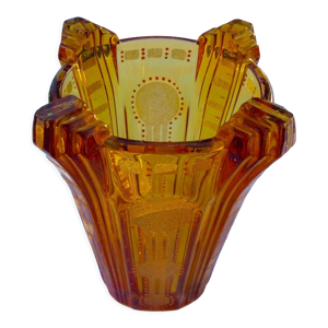 Vase art deco granité