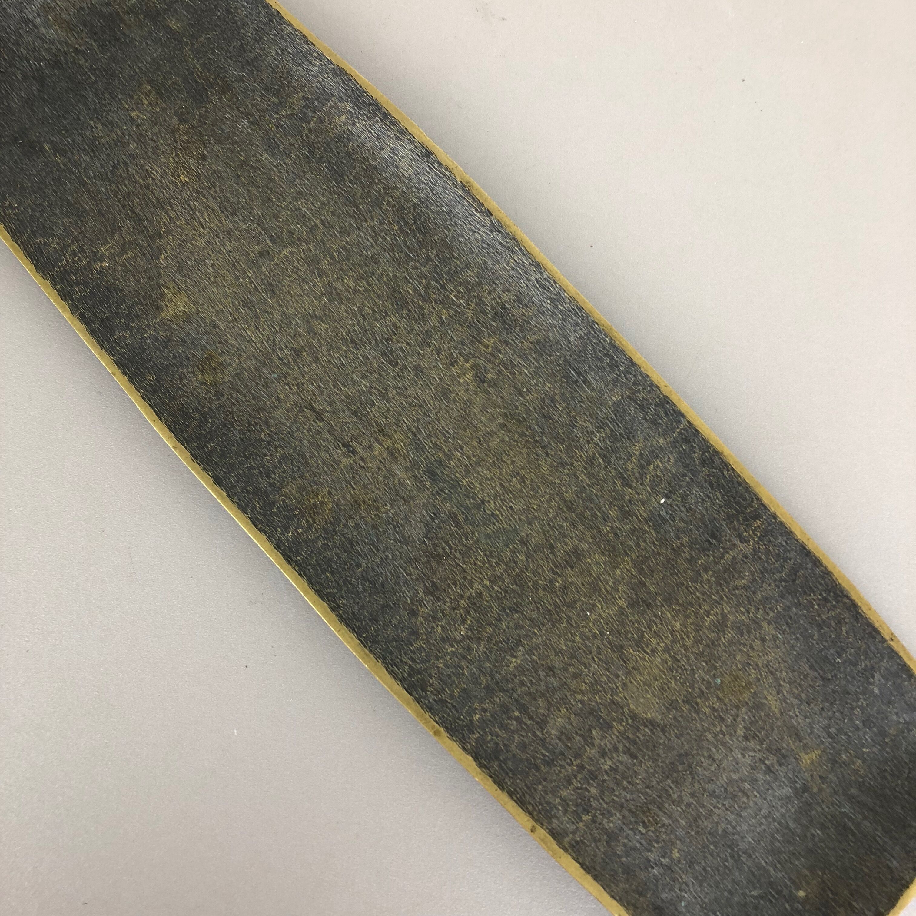 Heavy Large Brass Shell Plate Desk Element Hagenauer Era, Austria, 1950s