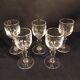 5 old blown glass liquor glasses