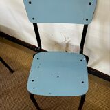 Blue formica table & chairs set