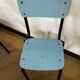 Blue formica table & chairs set