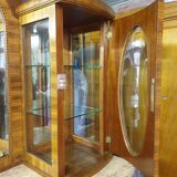 Art Deco showcase sideboard in merisier et zebrano