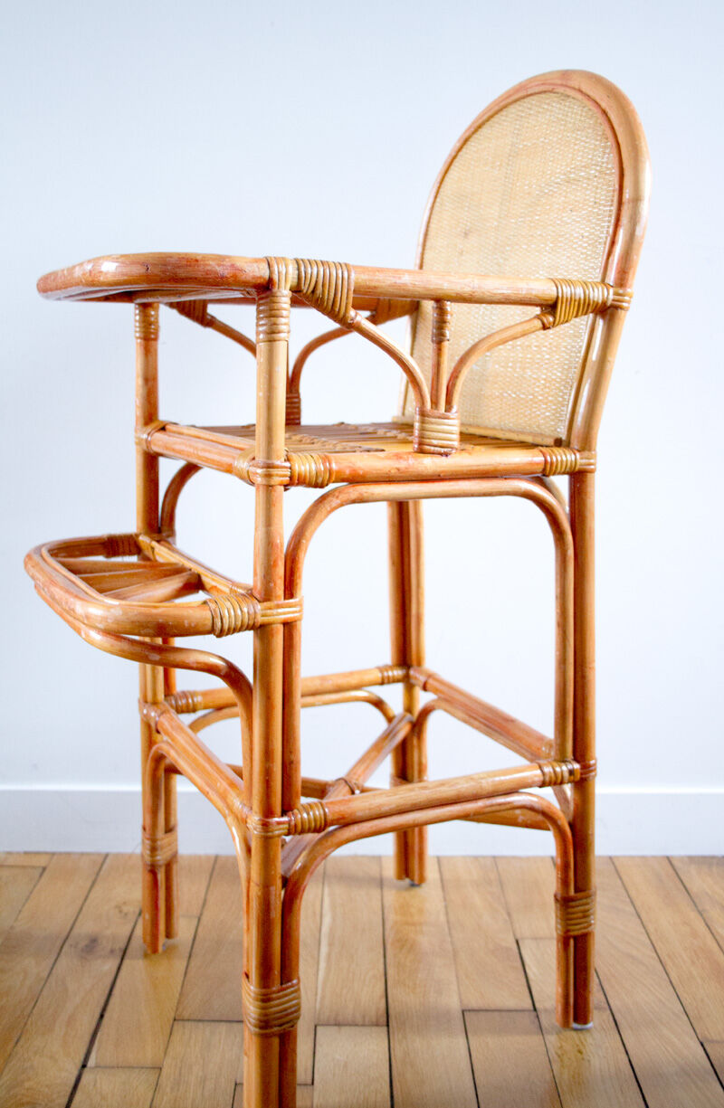High chair rattan