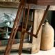 Old collapsible wooden painter's easel