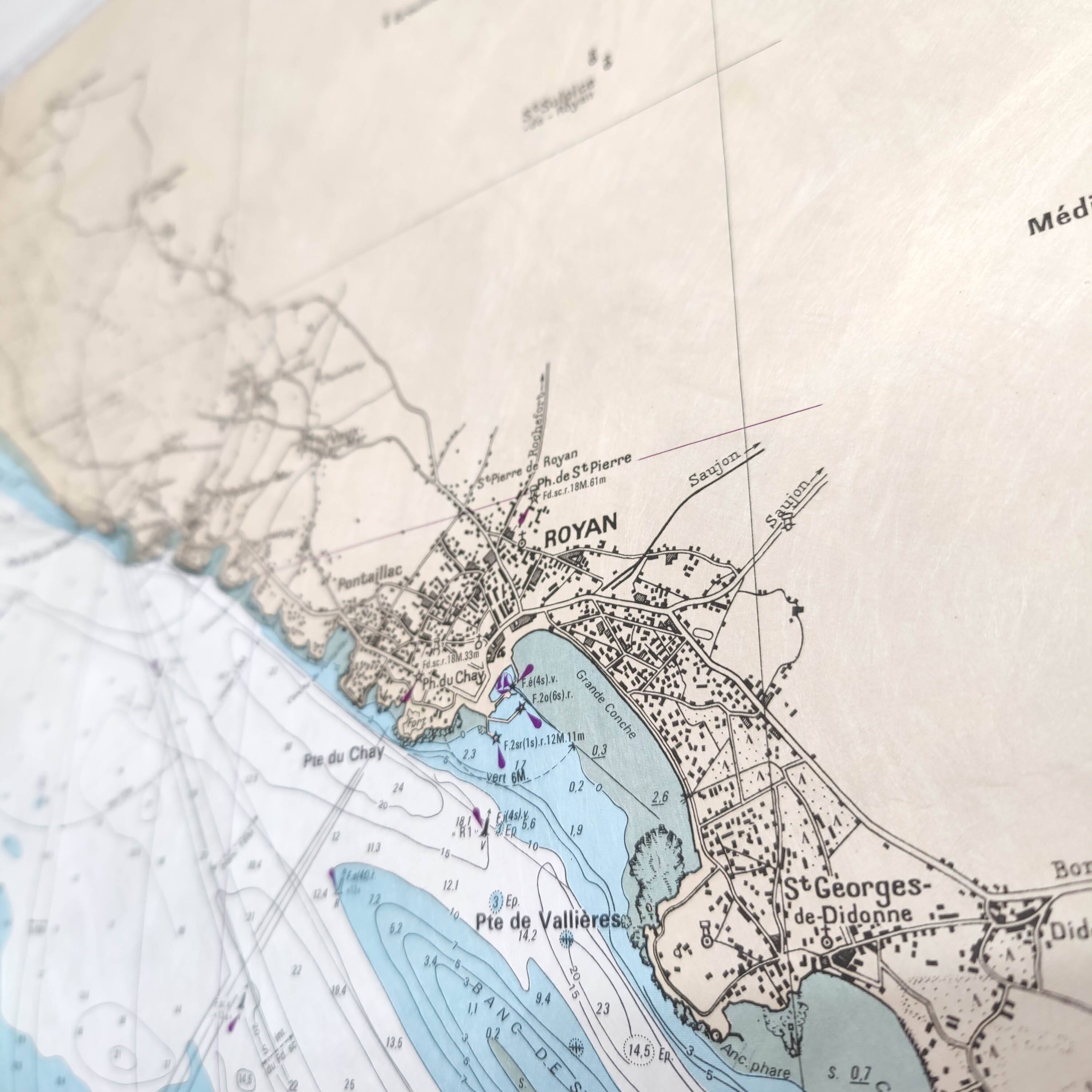 Map Royan Charente Maritime west coast France