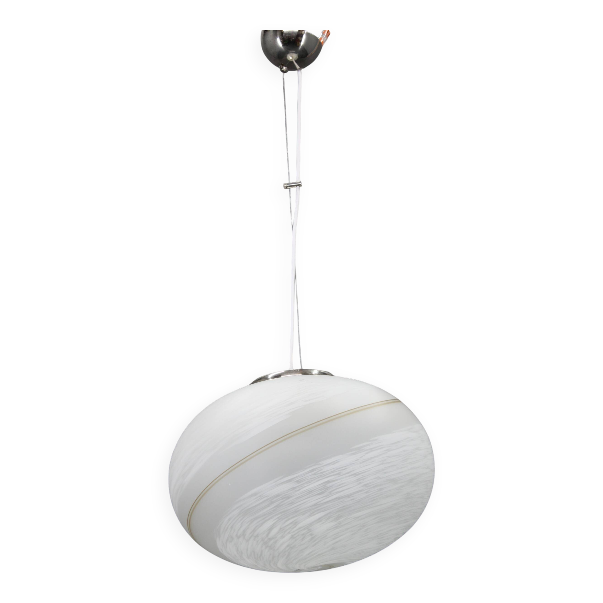 1980s Venice Hand Made Glass Pendant Light,  Italy